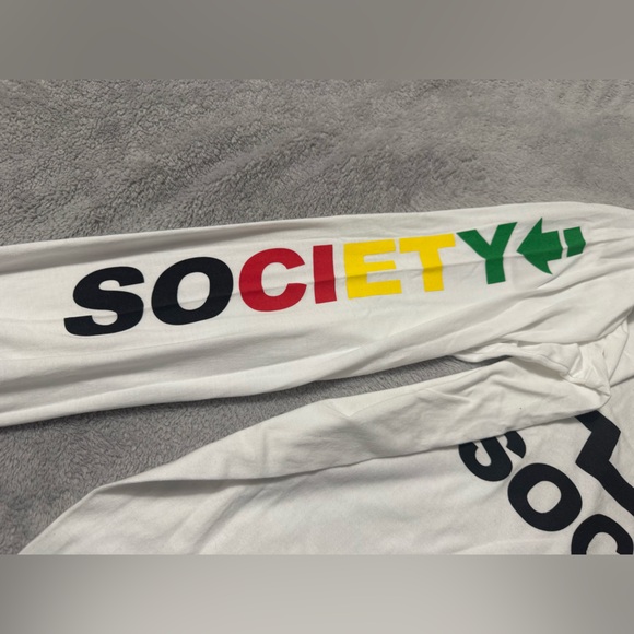 Society Escalator Long Sleeve Graphic Tee White Size XL - Picture 2 of 6